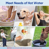 6000mAh Portable Shower for Camping with 2000W Immersion Water Heater – Rechargeable Camp Shower Pump, 4-Mode Filtered Head, LED Display, Outdoor Camping Shower Kit for Travel, Pets & Car Washing