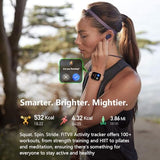 FITVII Health & Fitness Tracker (Answer/Make Calls), Smart Watch with 24/7 Heart Rate and Blood Pressure, Sleep Tracking, Blood Oxygen Monitor, 120+ Sport Mode Activity Tracker for Women Men