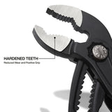 Klein Tools D5057B 7-Inch Adjustable Pliers, Quick-Adjust Klaw Pump Pliers, Compact Design with V-Jaw and Hardened Teeth for Maximum Torque