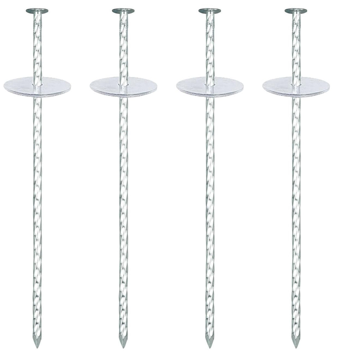 10" Landscape Stakes, 40 Pack Galvanized Metal Garden Stakes