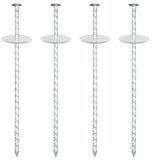 10" Landscape Stakes, 40 Pack Galvanized Metal Garden Stakes
