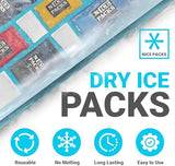 Nice Packs Reusable Dry Ice Packs for Coolers, Lunch Boxes, Frozen Food Shipping - Flexible and Long Lasting (10 Large Sheets)