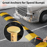 16 Inch Rebar Stakes 1/2 Inch Diameter Galvanized Steel Ground Anchors Heavy Duty Anchoring Spikes for Speed Bump, Parking Curb and Tent (10 Pack)