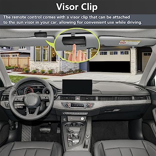 Universal Garage Door Opener Remote 3-Button Compatible with Genie LiftMaster Chamberlain Craftsman Overhead Door Linear Wayne Dalton Opener has Learn Button or DIP Switch Programmable