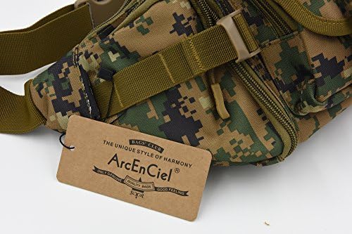 ArcEnCiel Tactical Fanny Pack for Men Waist Bag Hip Belt Outdoor Hiking Fishing Bumbag with Patch