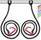 OCEANBROAD Kayak Paddle Leash Stretchable Strap Lanyard Rope for SUP Kayaking Boating Canoeing Fishing Pole Rod 5-7 Feet