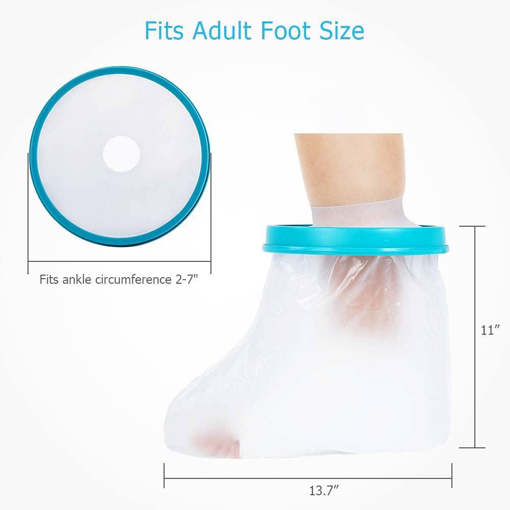 DOACT Water Proof Leg Cast Cover for Shower, Foot Cast Cover Wound Protector Watertight Cast Bag Covers Keep Leg Cast Bandage Dry
