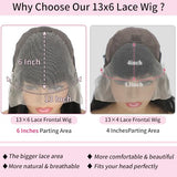 Jamoro 13x6 Lace Front Wigs Human Hair 200% Density 28 Inch Body Wave Lace Front Wigs Human Hair Pre Plucked Real Human Hair Wig with Baby Hair Glueless Wigs Human Hair Lace Front Wigs