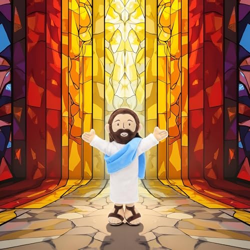 Yelakey 13" Jesus Plush, Jesus Stuffed Doll Plushie for Easter Christmas Church (Brown)