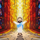 Yelakey 13" Jesus Plush, Jesus Stuffed Doll Plushie for Easter Christmas Church (Brown)