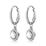 Swarovski Constella Pierced Drop Earrings, White Crystals on a Rhodium Finish Setting, Part of the Constella Collection