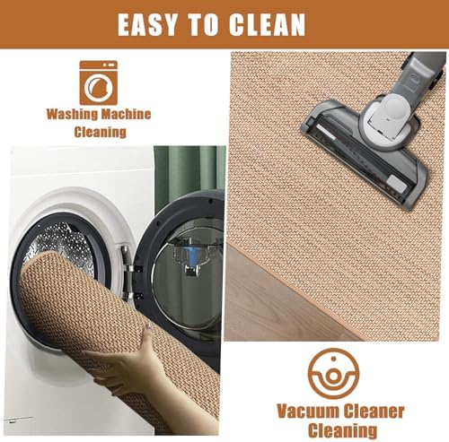 Stair Treads Matching-Mat for Wooden Steps, Non Slip Stair Landing Mat with Self-Adhesive Stair Treads for Kids Elders and Pets(1Pcs, Beige, 31" * 31")