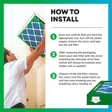 Filterbuy 16x24x1 Air Filter MERV 13 Optimal Defense (4-Pack), Pleated HVAC AC Furnace Air Filters Replacement (Actual Size: 15.38 x 23.38 x 0.75 Inches)