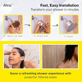 Afina Replacement Filter for Afina Filtered Showerhead & Shower Filter - High Pressure Shower - Reduces Dry Itchy Skin, Dandruff, Eczema, and Dramatically Improves The Condition of Your Skin and Hair