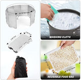 Odoland 3500W/6800W Windproof Camp Stove Camping Gas Stove with Windscreen, Fuel Canister Adapter, Piezo Ignition for Outdoor Backpacking Hiking and Picnic