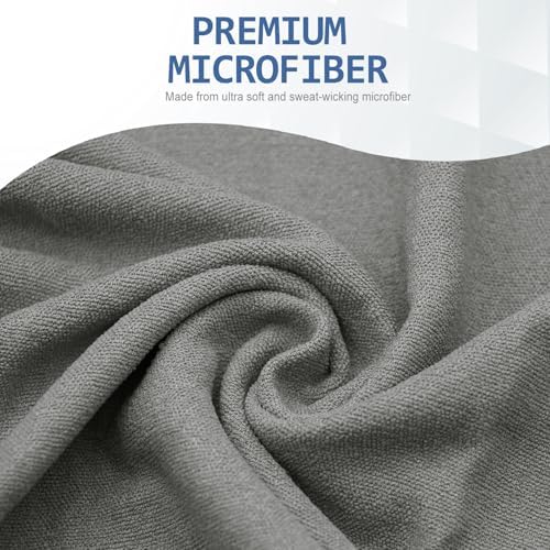 Eunzel Hot Yoga Towel - Microfiber Non Slip Yoga Mat Towel with Grip Dot Sweat Absorbent Towel for Hot Yoga, Pilates and Fitness 72" x 24", Grey/Orange