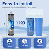 ICEPURE 1 Micron 2.5" x 10" Whole House CTO Carbon Sediment Water Filter Cartridge Compatible with DuPont WFPFC8002, WFPFC9001, SCWH-5, WHCF-WHWC, WHCF-WHWC, FXWTC, CBC-10, RO Unit, Pack of 4