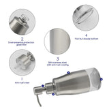 Gaussra Kitchen Soap Dispenser Set with Silicone Tray and Stickers - Brushed Nickel, Stainless Steel Glass Soap Dispenser Bathroom, Refillable Hand Dish Dispenser for Kitchen Sink