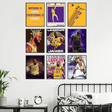 BigWig Prints LeBron James Poster Set - LeBron Posters for Walls, Lakers Bedroom Wall Decor, Basketball Room Decor for Boys, Gifts for Lakers Fan, Basketball Artwork - Unframed Set Of 9 (8x10”)