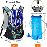 Lightweight Hydration Backpack, Running Backpack with 2L Water Bladder, Hydro Water Daypack for Cycling Hiking Rave for Men Women
