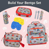 Bentgo Kids Water Bottle - Leak-Proof, Durable Tritan, BPA-Free 15 oz. Cup for Kids/Toddlers Ages 3+, Safe Sip Spout, Carrying Handle, & Dishwasher Safe for School, Sports, Daycare & Camp (Trucks)