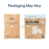 BLUELAND 100% Plastic-Free Dishwasher Detergent Tablets, 60 Count, Unscented Eco Friendly Dishwashing Pods, Natural, Sustainable