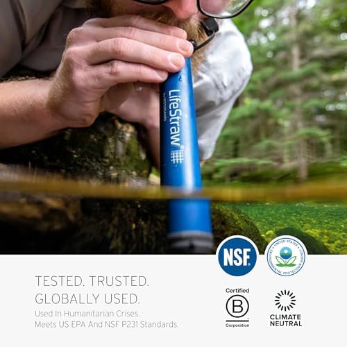 LifeStraw Personal Water Purifier for Hiking, Camping, Travel, and Emergency Preparedness