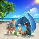 FBSPORT Beach Tent, UPF 50+ Easy Pop Up Beach Shade Beach Tent, Sun Shelter Instant Portable Beach Tent Umbrella Baby Canopy Cabana with Carry Bag, Sky Blue