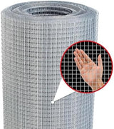 Hardware Cloth,1/4inch 48inx100ft 23 Gauge,Double-Layer Hot-Dip Galvanizing After Welding,Chicken Wire Fence Wire Mesh Fence Poultry Netting Garden Fence Tree Guard Rolls