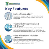 GumChucks Orthodontic Flossers Dental Floss - Floss for Braces - Brace Floss Picks - Gum Flossing Picks - Ortho Dental Flossers (Adult Starter Pack)