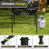 Camp Stove Leg Levelers Adjustable, Accessories for Camp Chef Explorer Stoves, Fit for Outdoor Camping Stove with 1.25" Diameter Round Legs, 4 Pcs Black