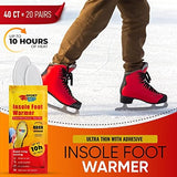 Insole Foot Warmers - Up to 10 Hours of Heat, Easily Apply with Adhesive - Ultra Thin, Easy, All Natural - Air Activated, Odorless Hot Insole Warmers - Sport Temp