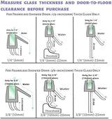 2-Pack Frameless Shower Door Bottom Seal (1/4'' X 39'') Clear Glass Shower Door Seal Strip Shower Door Sweep can Covers up to 22mm Gap - Stop Leaks