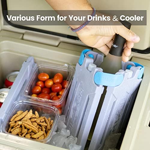 Heytrip Ice Packs for Cooler (4-Pack) with Links - Large - 10 x 5 Inch - Reusable Long Lasting (21F) - Freezer Packs for Cooler Bag, Lunch Bags, Cooler Backpacks