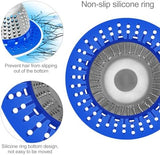 LEKEYE Shower Drain Hair Catcher/Shower Drain Cover/Drain Protector for Pop-Up & Regular Drains(Blue)
