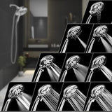 Shower Heads with Handheld Spray Combo: 7.2" Rain Shower Head & Handheld Shower Head 2-IN-1 Shower Head with 60" Rotatable Stainless Steel Hose, Shower Trim Systems