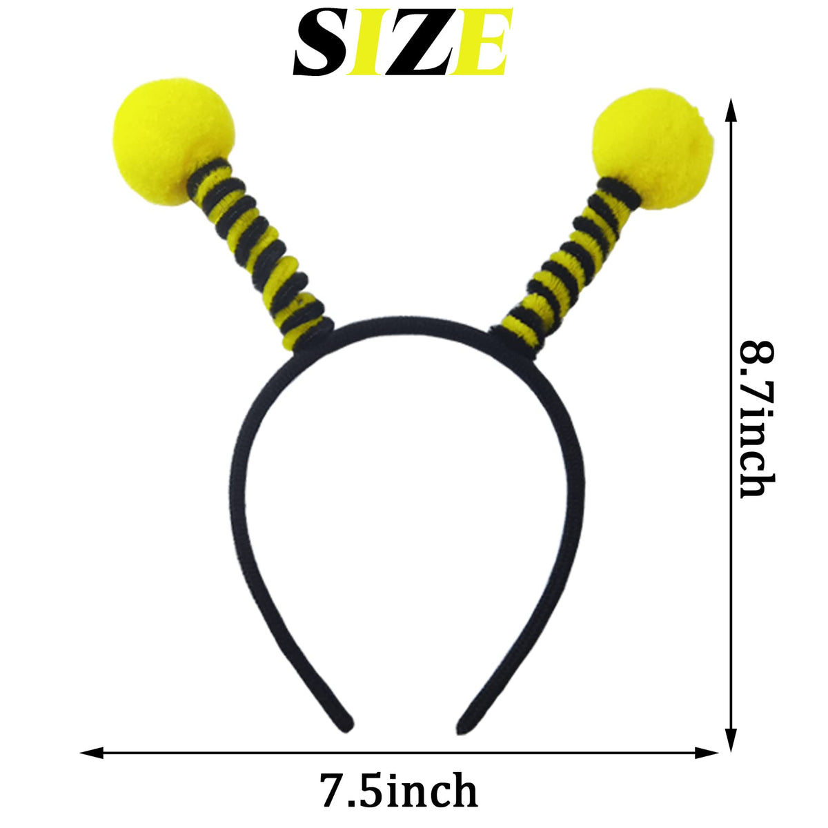 TIHOOD 14PCS Bee Tentacle Headbands Bee Hair Bands Hair Hoop for Women Girls Halloween Christmas Party Supplies