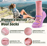Merino Protect Merino Wool Socks for Women: Winter Hiking, Hunting, Cycling, Soft Cushion, Warm, Casual Thermal Socks