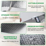 winemana Window Insulation Roll, 48IN x 10FT Reflective Heat Shield Bubble Film, Double-Sided Aluminum Foil Insulation, Weatherproof Garage Door Cover for Windows, RV, Basement, Winter & Summer