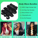 12A Raw Body Wave Bundles Human Hair 20 22 24 Inch Human Hair Bundles 100% Unprocessed Brazilian Virgin Human Hair Extensions 3 Bundles Deals Human Hair Natural Black Quick Weave Bundles for Women
