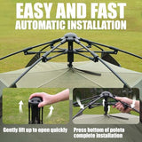 Hewolf 2/3/4 Person Camping Tent - Instant Pop Up Waterproof 2 Doors Tent with Easy Setup | 3-Season Hexagonal Dome Design for Family, Hiking & Traveling