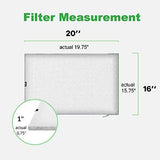 16X20X1 Air filter, Washable and Reusable Air Filter 16X20X1 for AC HVAC Furnace, MERV 8 Air Filters Machine Washable & Dryer Friendly, AC Furnace Air Filter