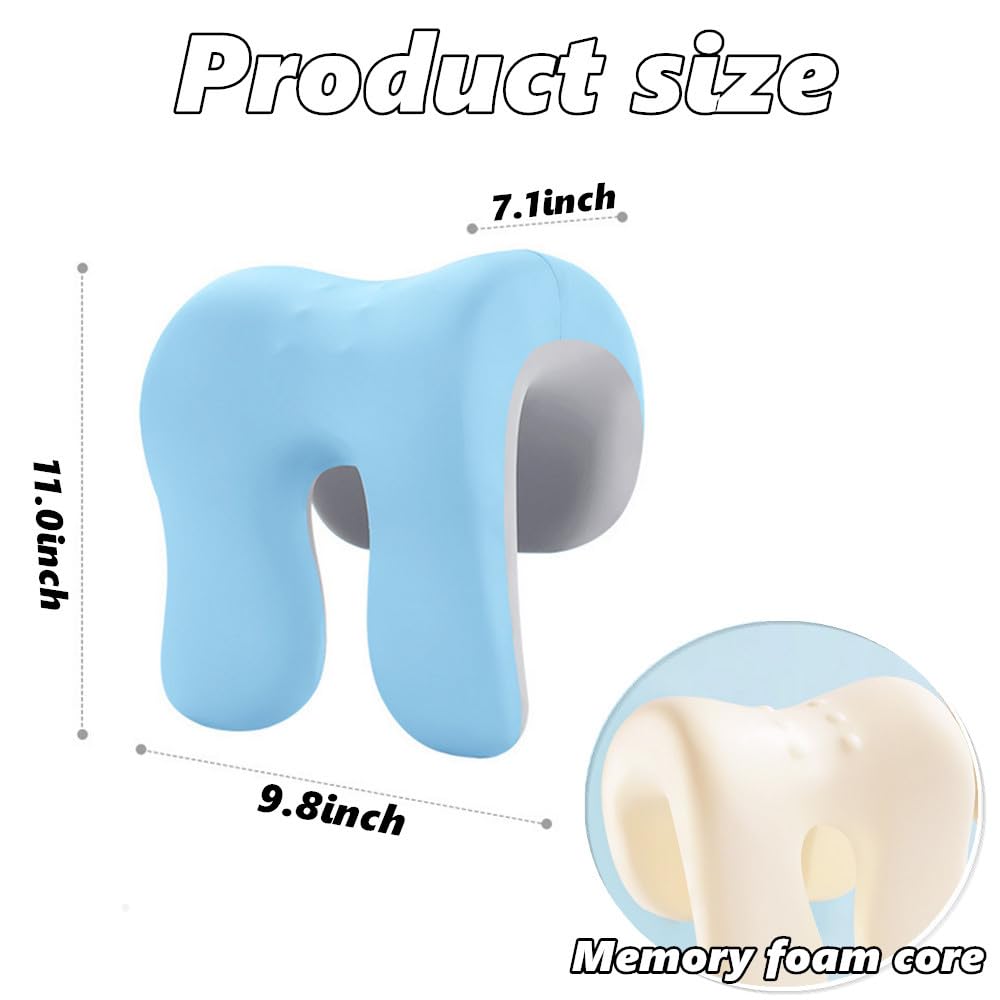 chislim Neck Support for Office Chair,Memory Foam Desk Pillow for Napping,Washable Cover,Fits Most Office Chair (Black)