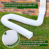 2 Pack Rain Gutter Downspout Extensions, Upgraded Flexible Drain Downspout Extender, Rainwater Drainage Diverter with Mini Connector, Extendable from 20 to 127 Inches