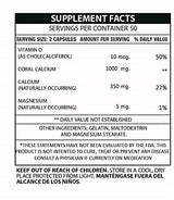 Calcio de Coral Set de 2 frascos con 100 capsulas CADA uno. Reforzado con Vitamina D y Magnesio.Combate: Cansancio, Dolor de huesos, insomnio, Calambres, Artritis. 100% Natural.
