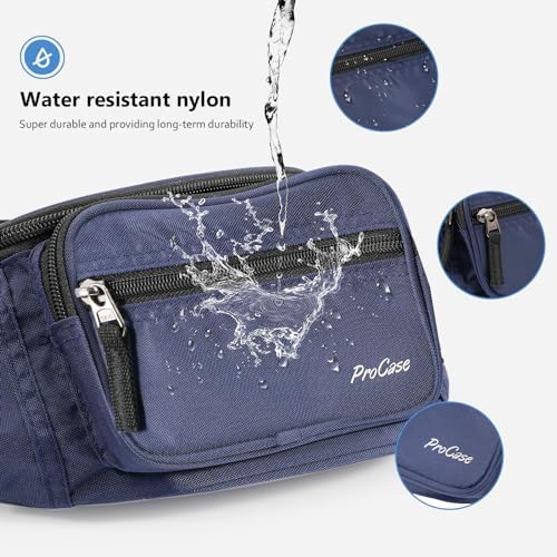 ProCase Fanny Pack Waist Packs for Men Women, Waist Bag Hip Pack for Travel Hiking Running Outdoor Sports