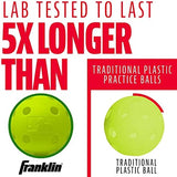Franklin Sports Indestruct-A-Ball Plastic Batting Practice Baseballs, Softballs + Golf Balls - Training Packs