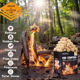 Fire Starter -70 Pcs Fire Starters for Campfires, Fireplace, Grill, Wood & Pellet Stove, Fire Pit, BBQ, Survival, ooni Pizza Ovens, Water Resistant and Odorless Safe for Indoor/Outdoor Use
