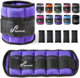 Sportneer Adjustable Ankle Weights 1 Pair 2 4 6 8 10 Lbs Leg Weight Straps for Women Men, Weighted Ankle Weights Set for Gym,Fitness, Workout,Walking, Jogging,1-5 lbs Each Ankle, 1 Pair 2-10 lbs