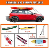 MeeFar Universal Car Soft Roof Rack Pads Luggage Carrier System for Kayak Surfboard SUP Canoe Include 2 Heavy Duty Tie Down Straps, 2 Tie Down Rope, 2 Quick Loop Strap and Storage Bag